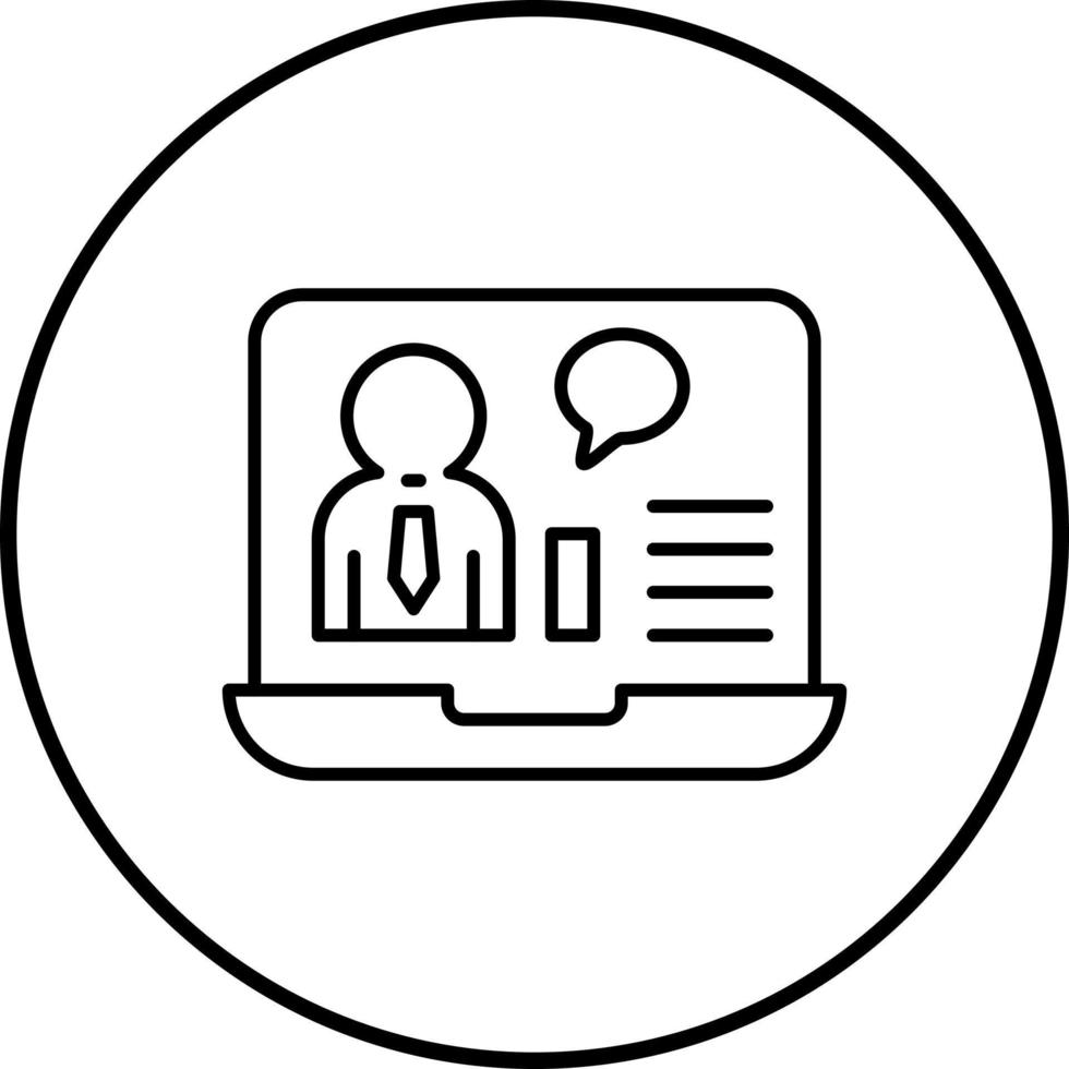 Online Job Interview Vector Icon