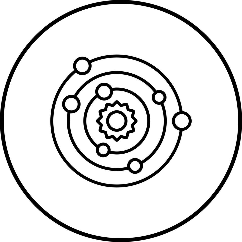 icono de vector de sistema solar