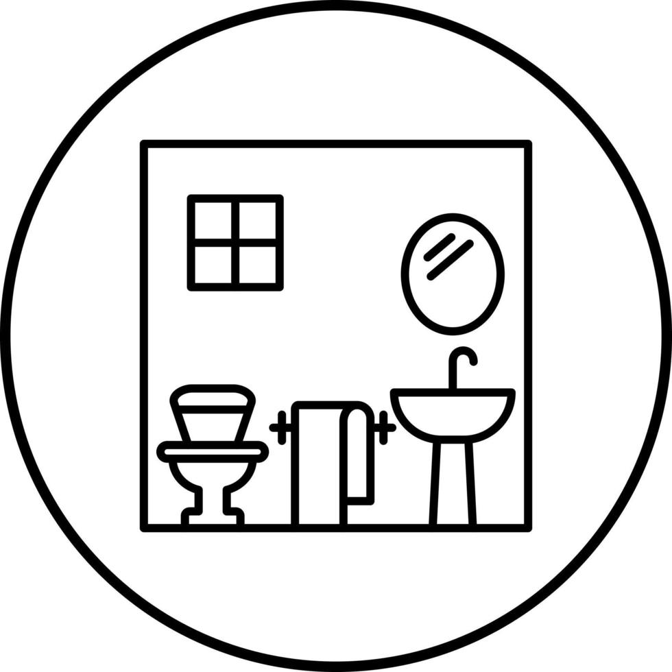 icono de vector de baño