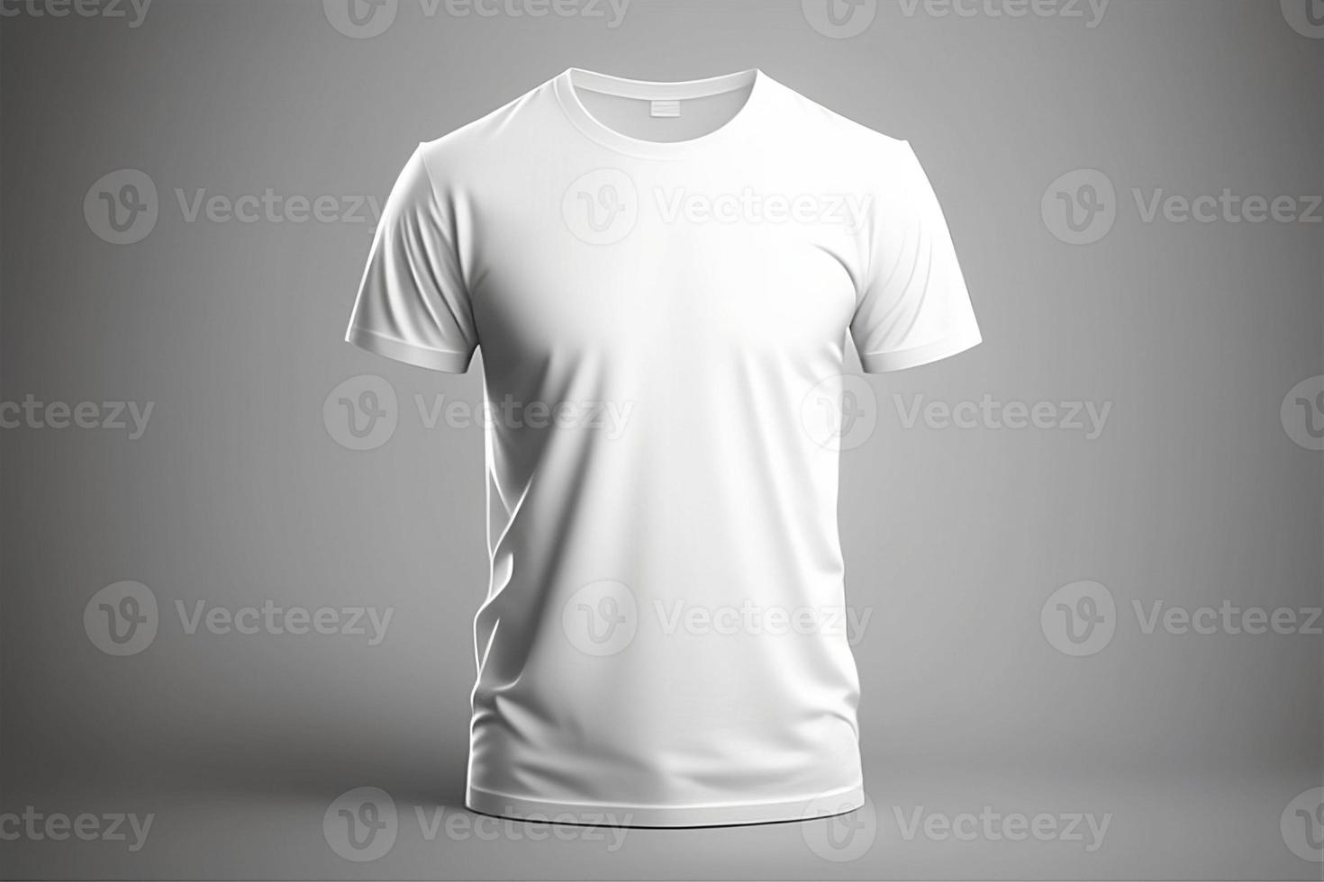 A white tshirt with a blank label on it with generative ai photo