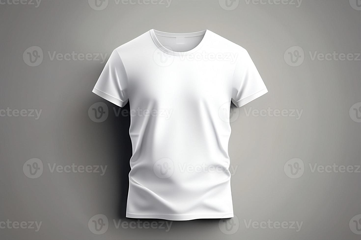 A white tshirt with a blank label on it with generative ai photo
