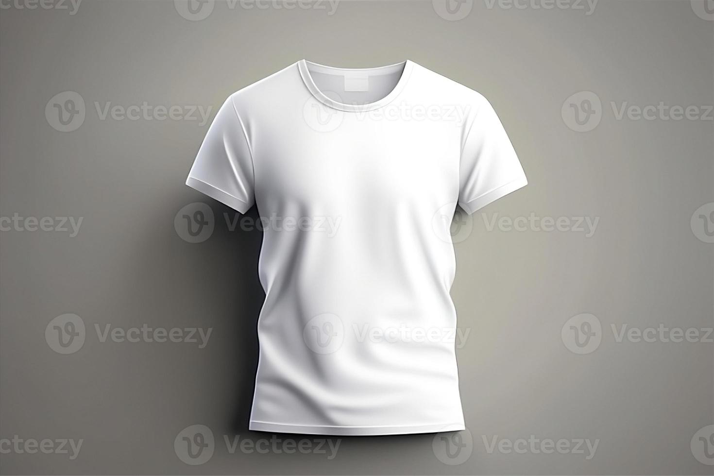 A white tshirt with a blank label on it with generative ai photo