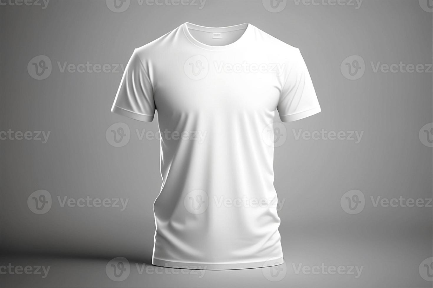 A white tshirt with a blank label on it with generative ai photo