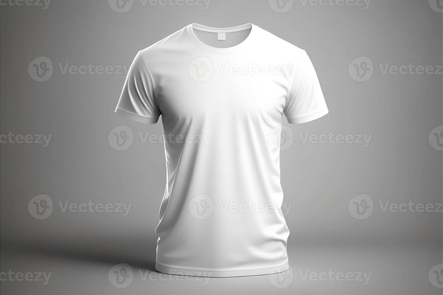 A white tshirt with a blank label on it with generative ai photo