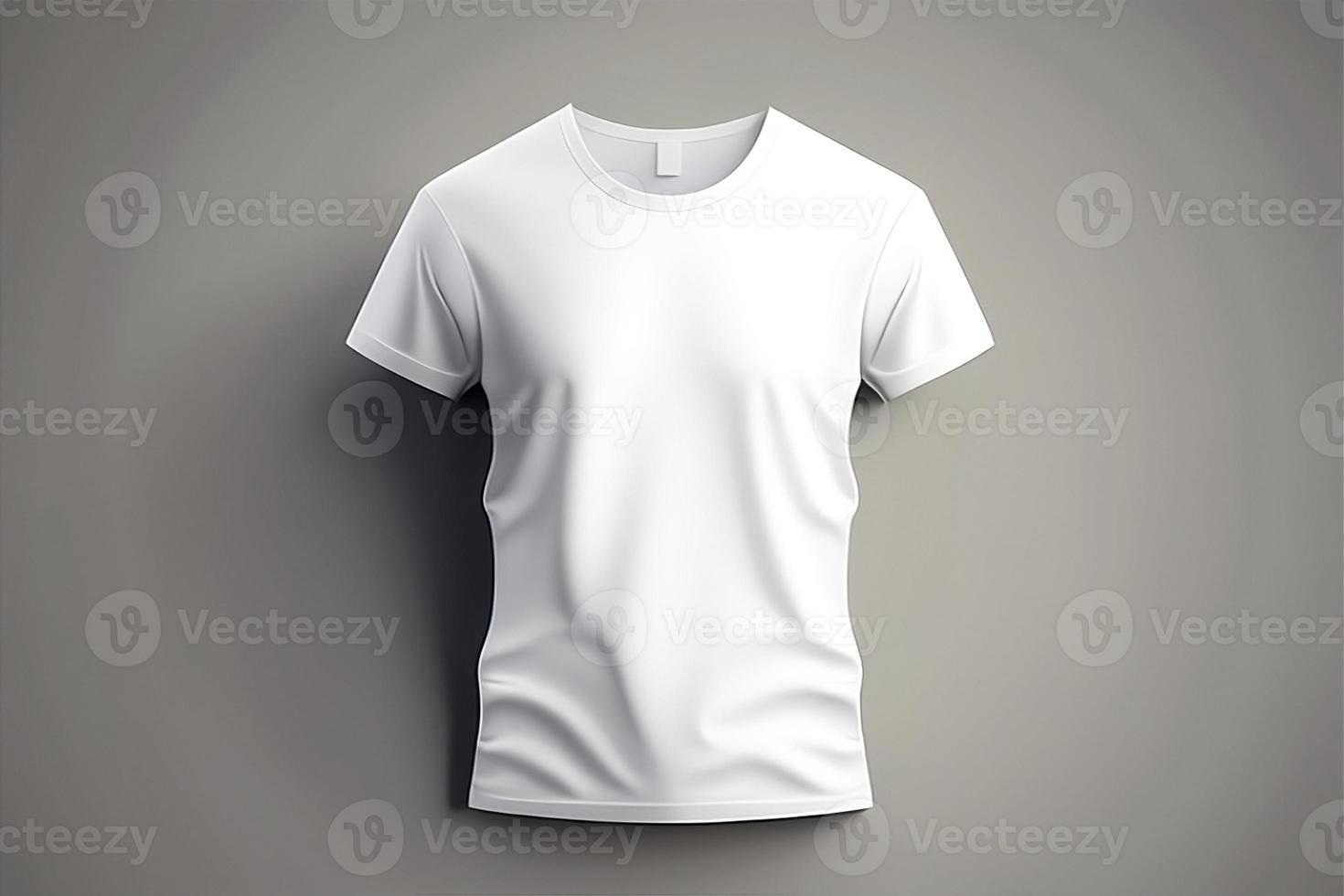 A white tshirt with a blank label on it with generative ai photo
