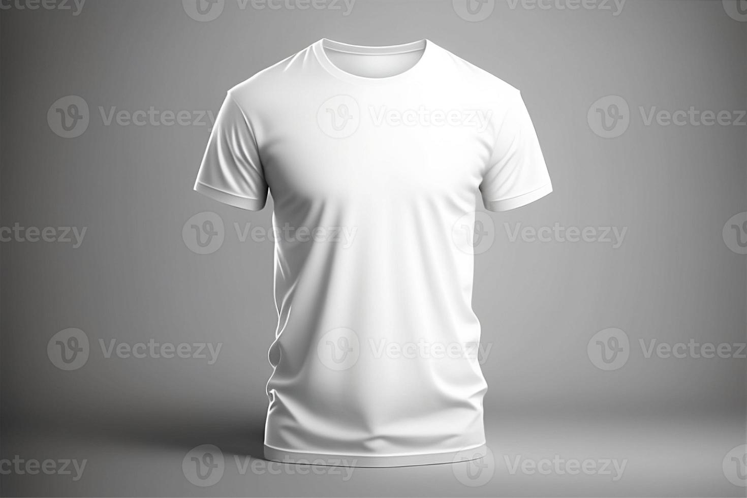 A white tshirt with a blank label on it with generative ai photo