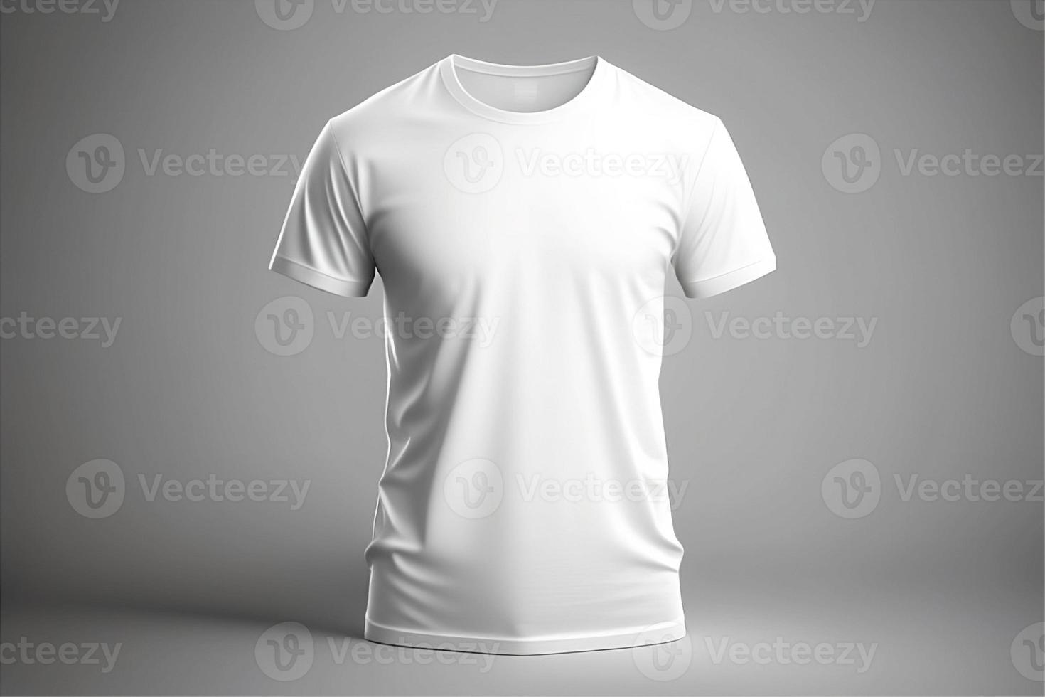 A white tshirt with a blank label on it with generative ai photo