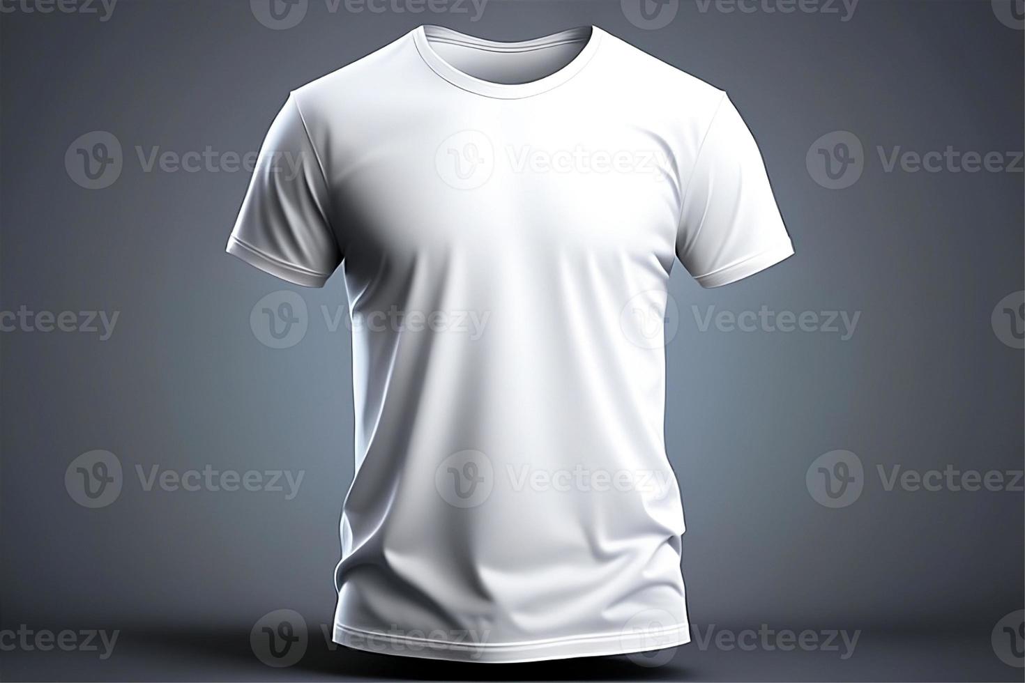 A white tshirt with a blank label on it with generative ai photo