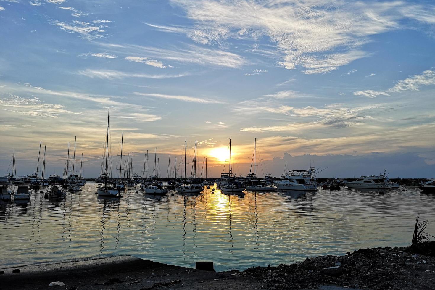 Manila yacht sunset photo