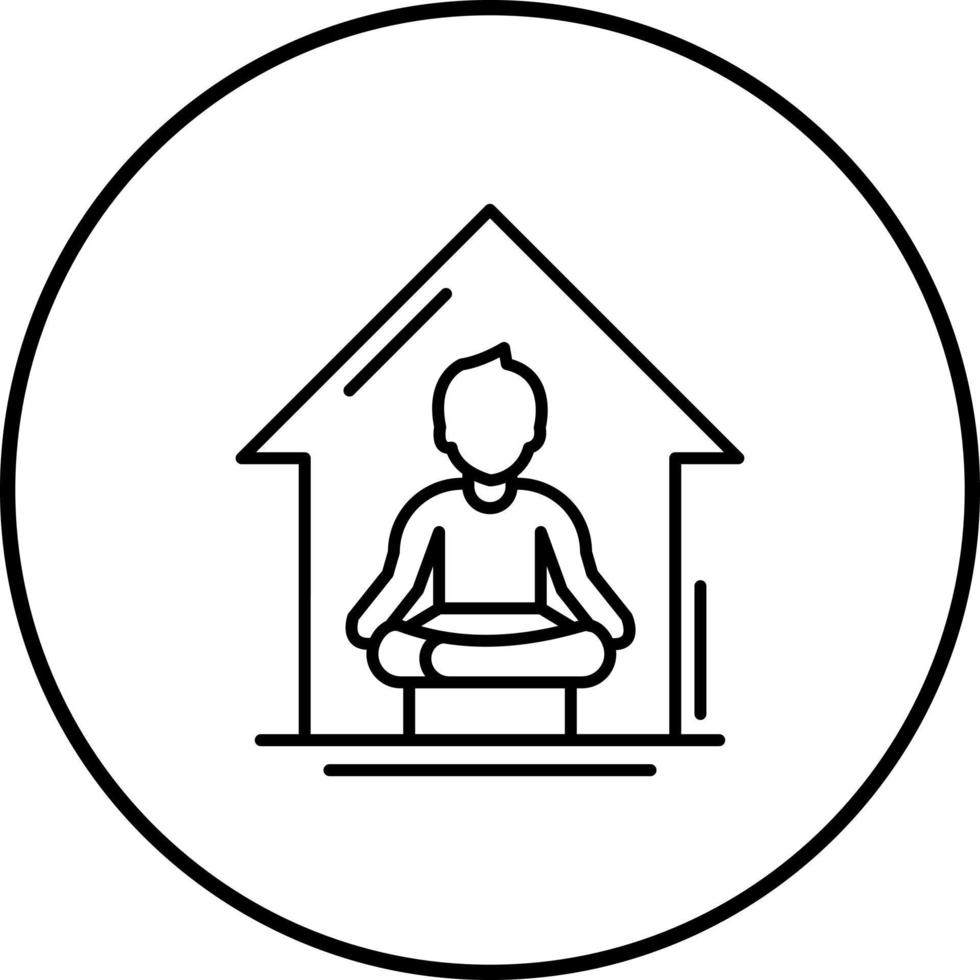 Yoga At home Vector Icon