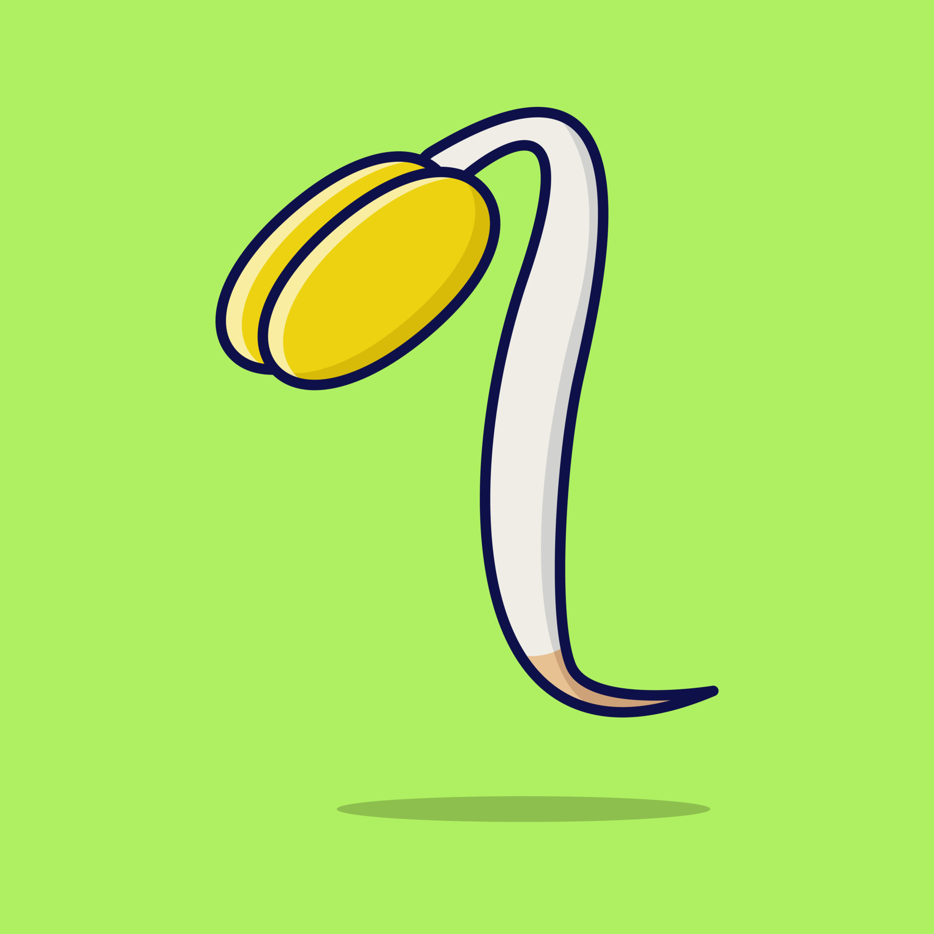 Bean sprouts vector icon illustration. Vegetable icon concept isolated