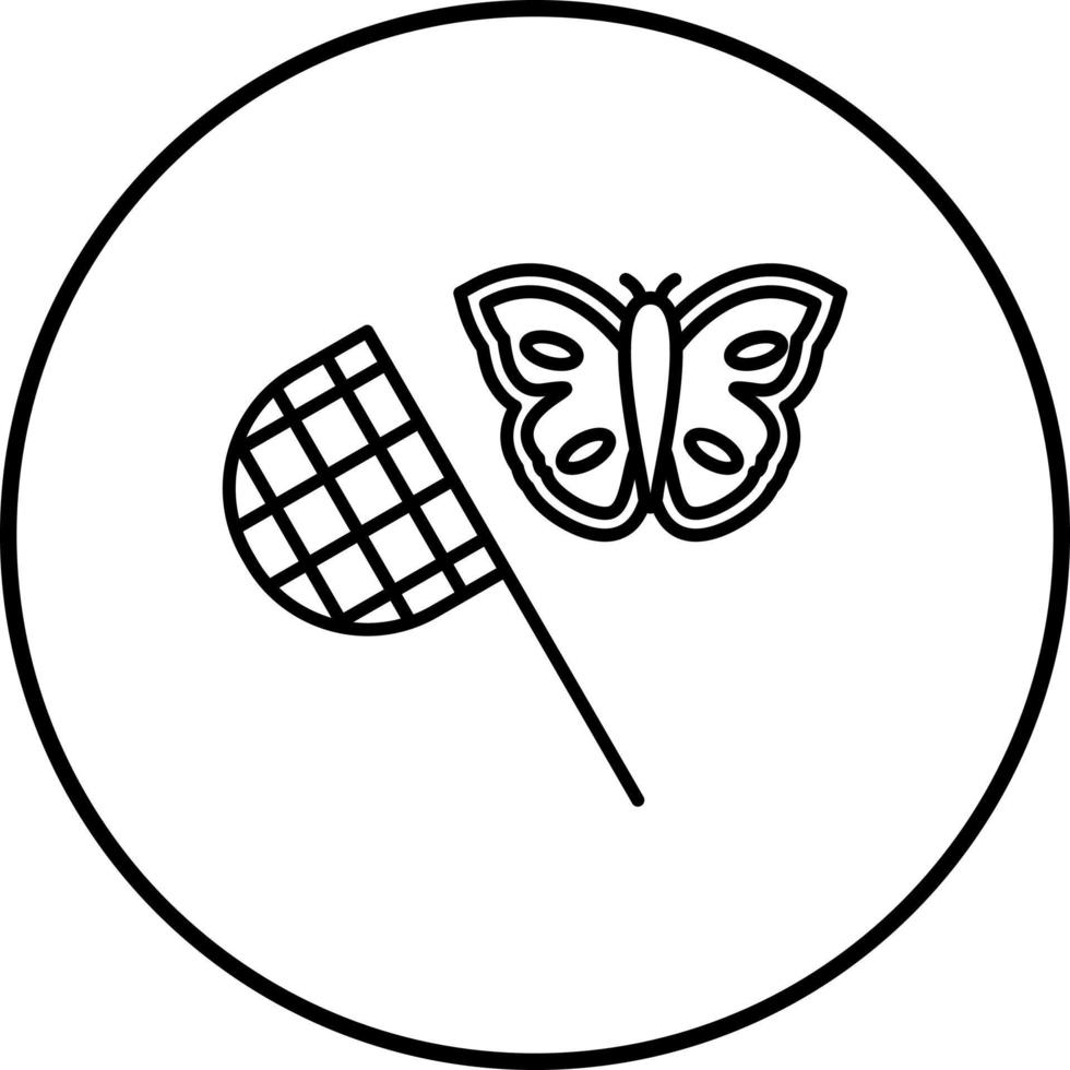 icono de vector de colector de mariposa