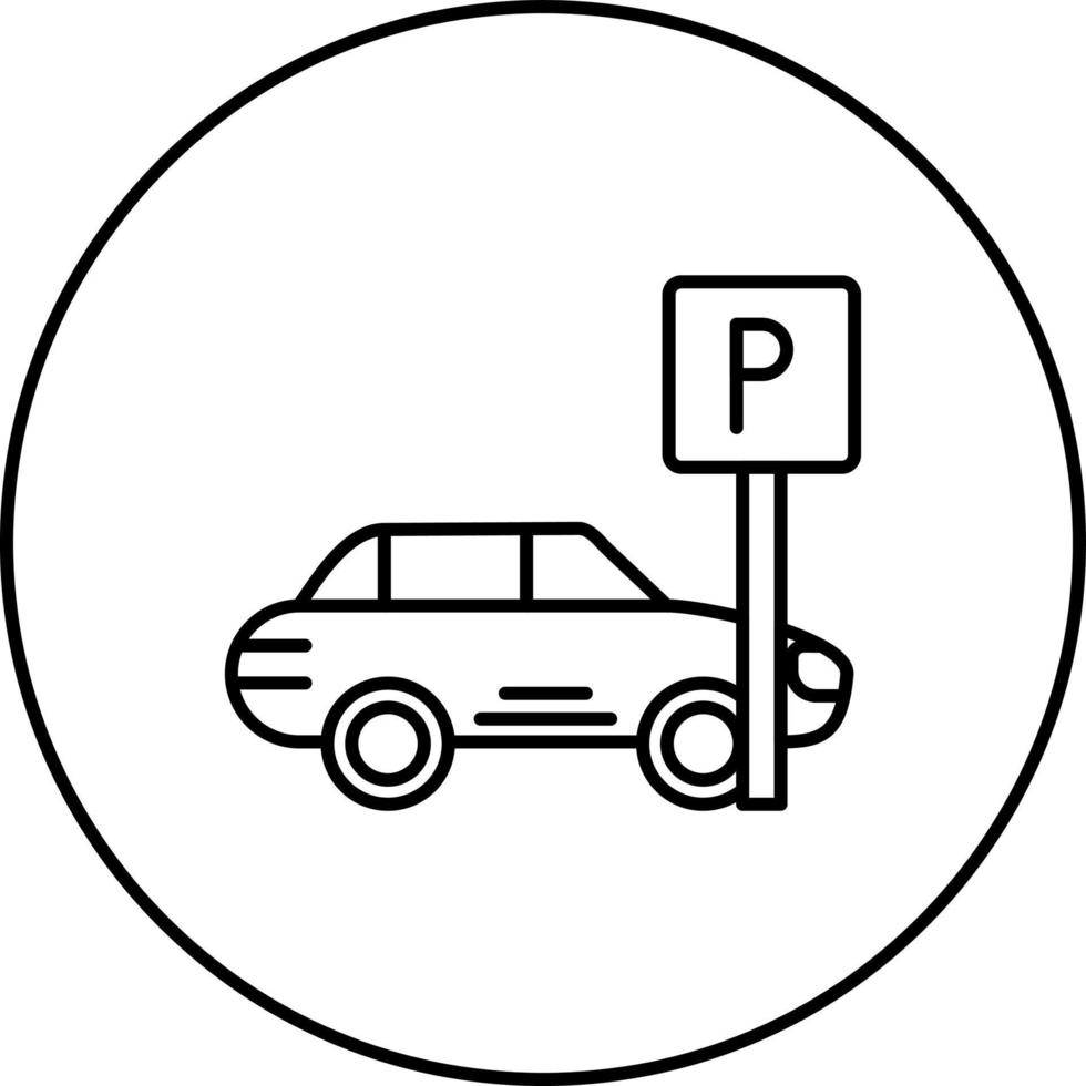 icono de vector de estacionamiento