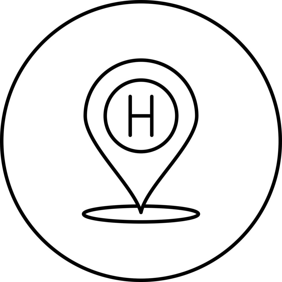 icono de vector de ubicación de hotel