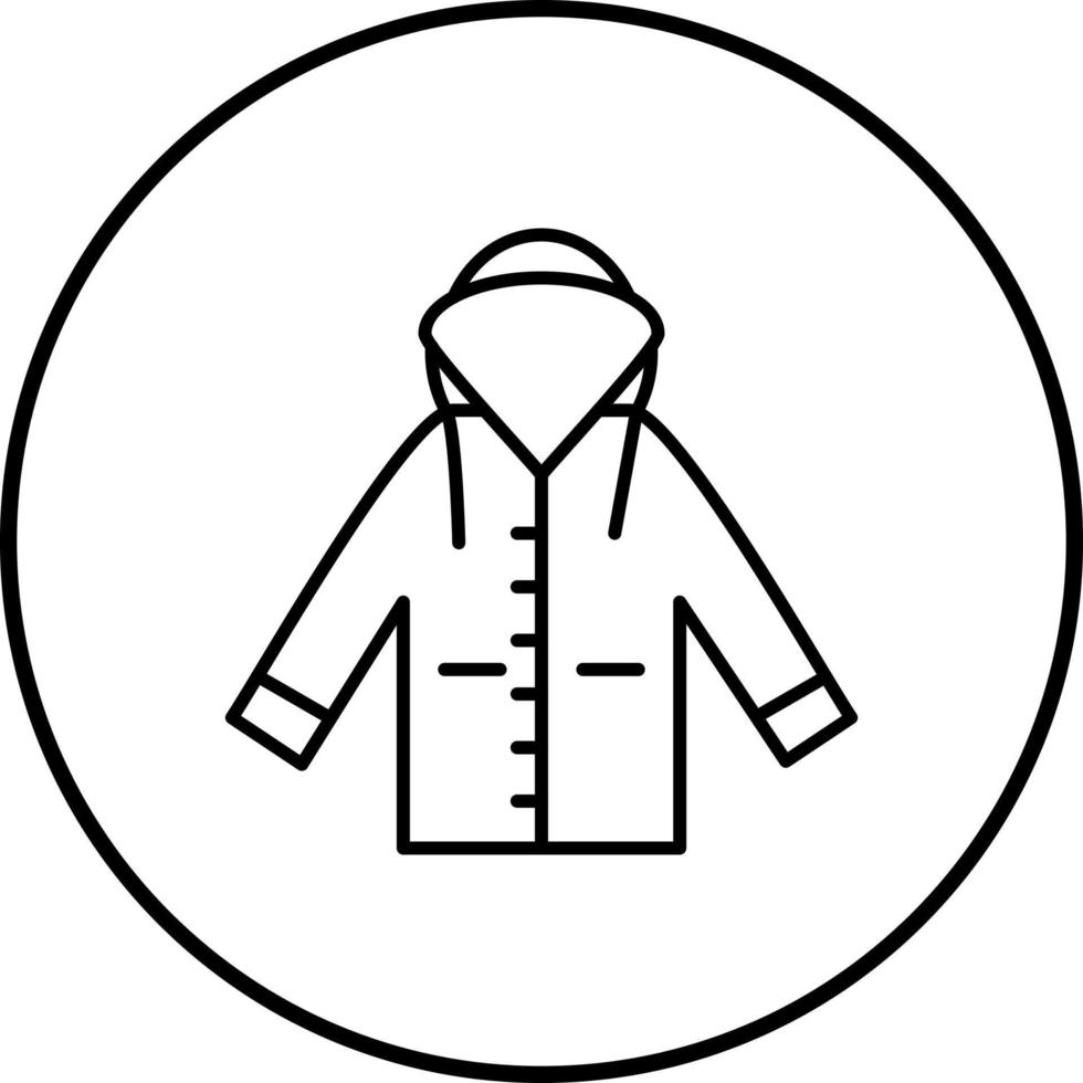 icono de vector de impermeable