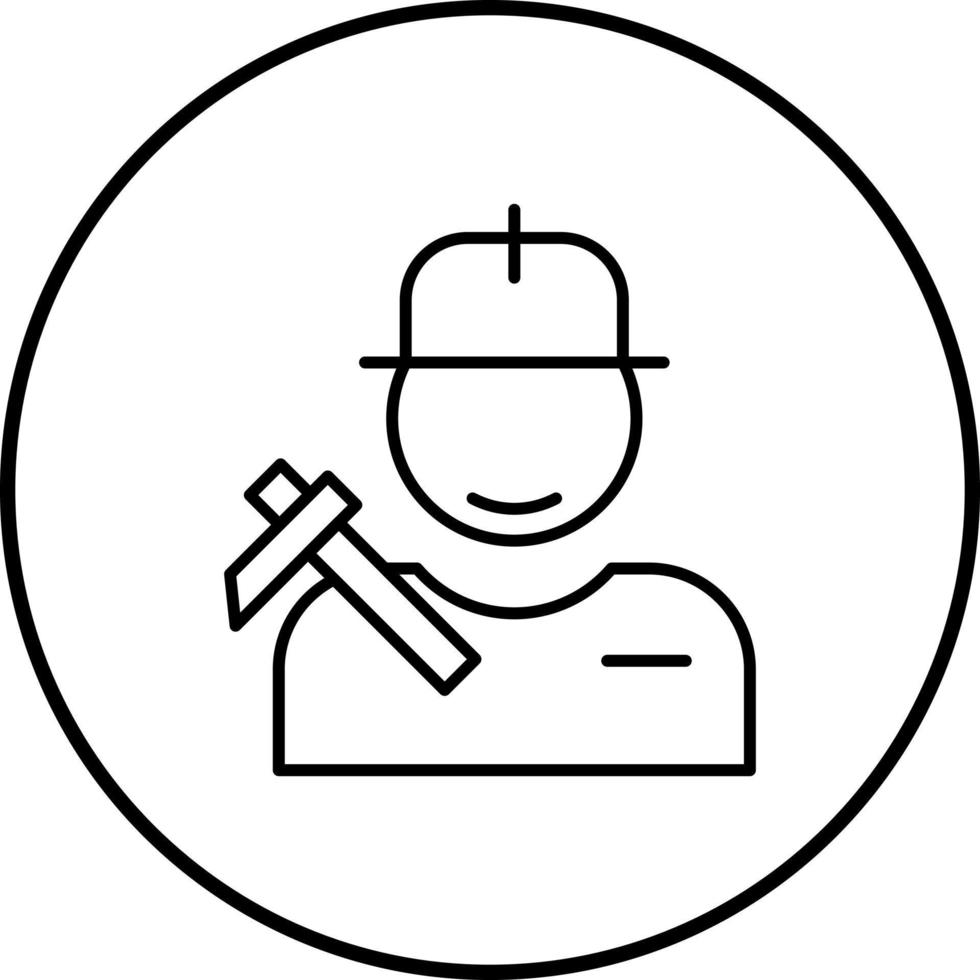 icono de vector de trabajador