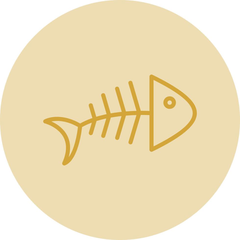 Fish Bone Vector Icon Design