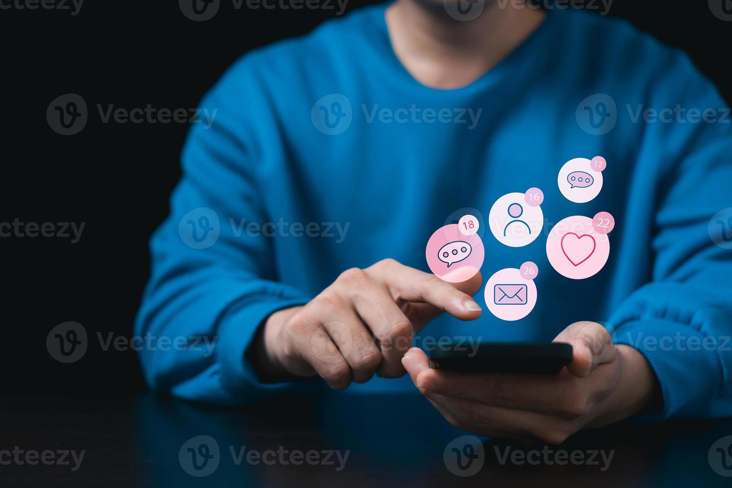 businessmen Are working on smartphones to use the search engine optimization tool. To find customers or promote and advertise online content for technology, marketing, and business concept. photo