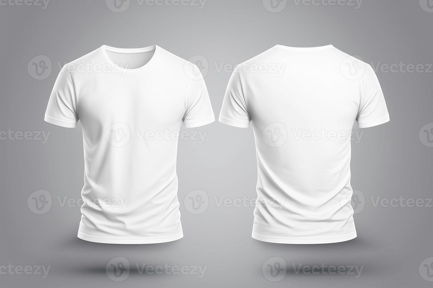 Mockup of a blank royal white tshirt with long sleeves isolated on white background. photo