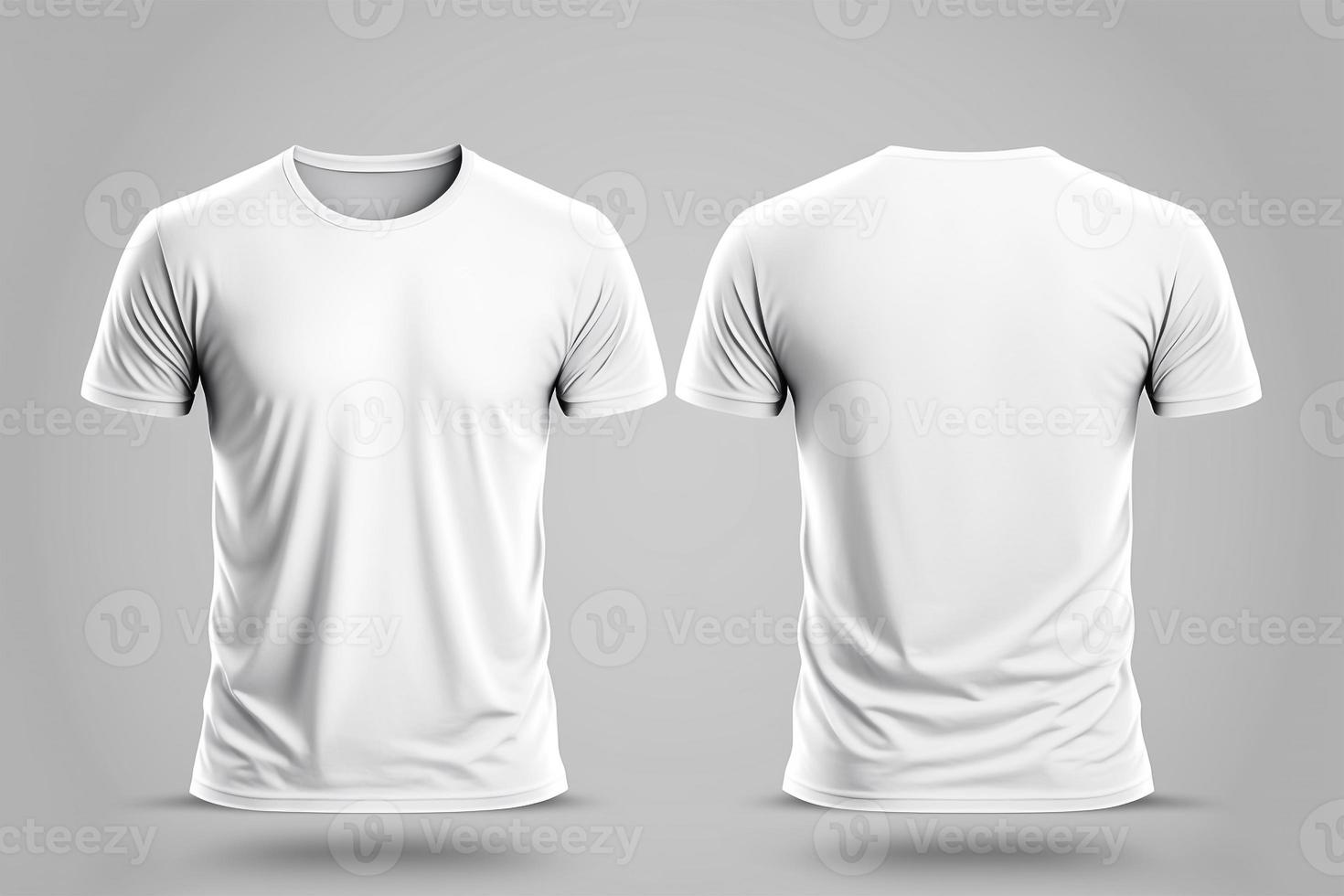 Mockup of a blank royal white tshirt with long sleeves isolated on white background. photo