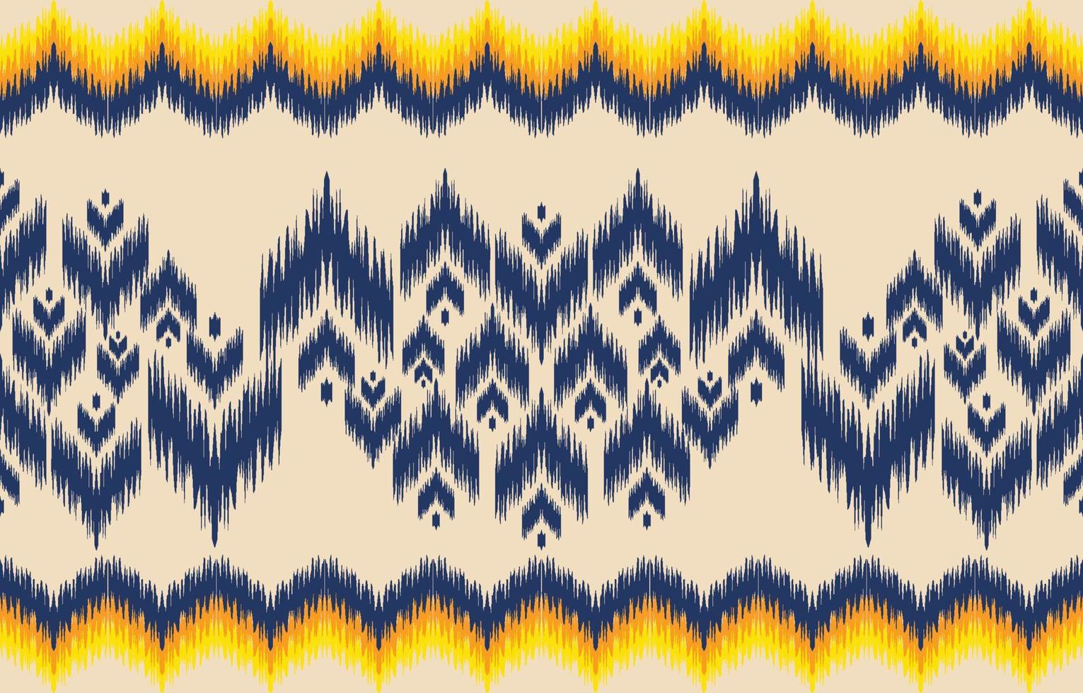 tela ikat de patrones sin fisuras estilo de bordado tradicional étnico geométrico. diseño para fondo, alfombra, estera, sarong, ropa, ilustración vectorial. vector