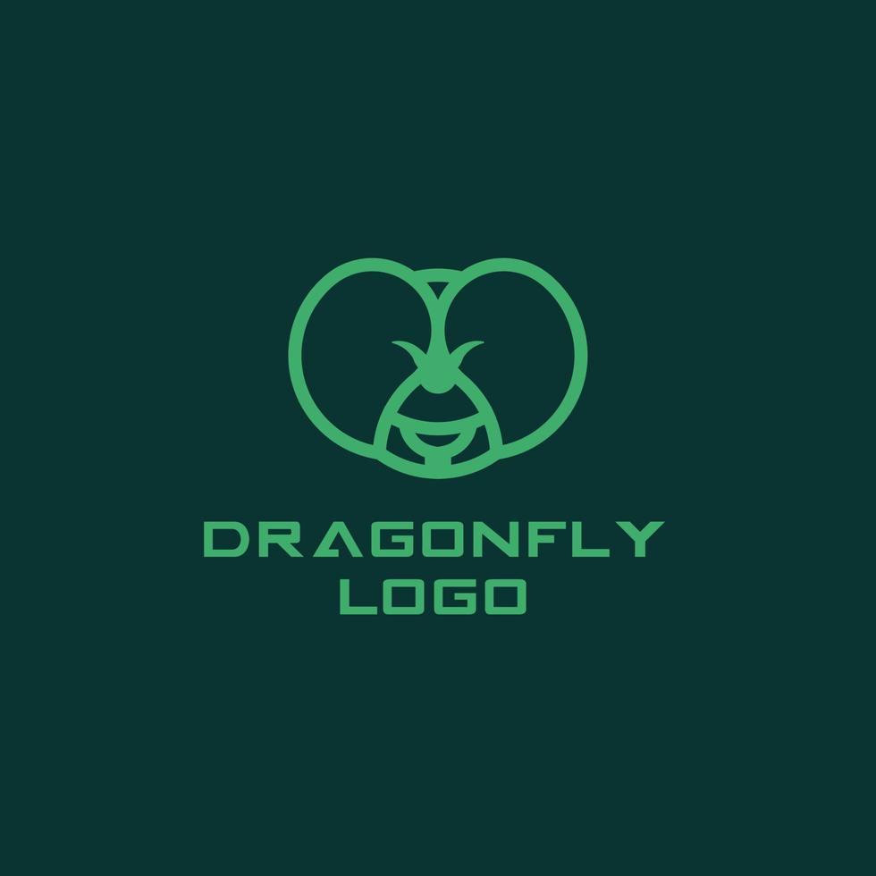 Dragonfly Face Logo, Suitable for Insect Community or Lovers Logo vector