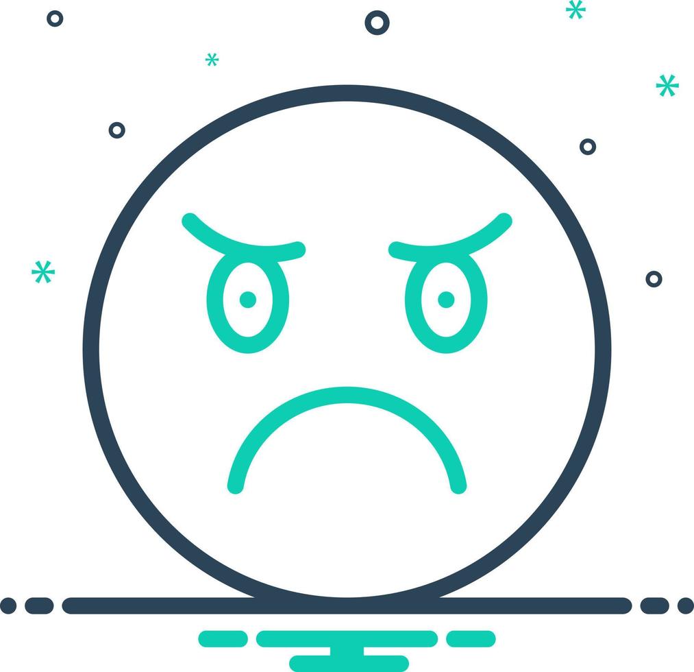 mix icon for angry vector