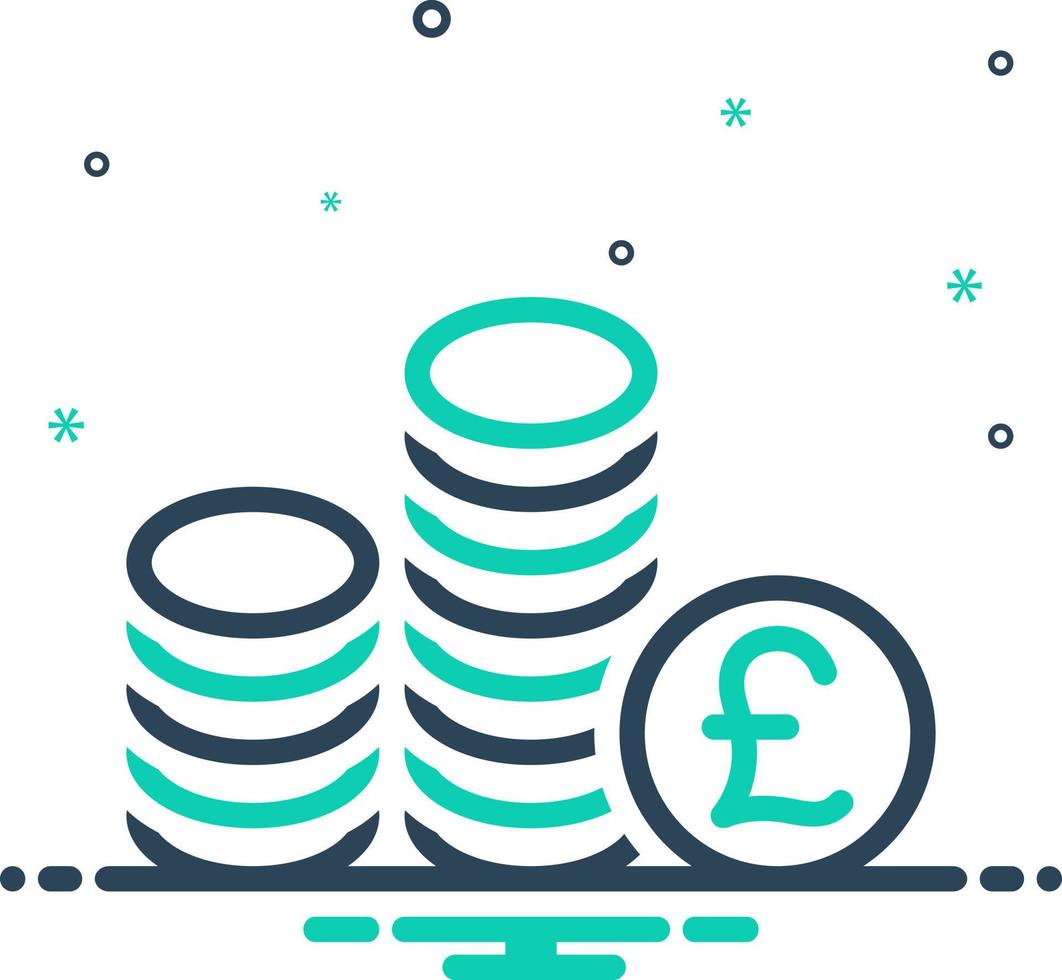 mix icon for pound vector