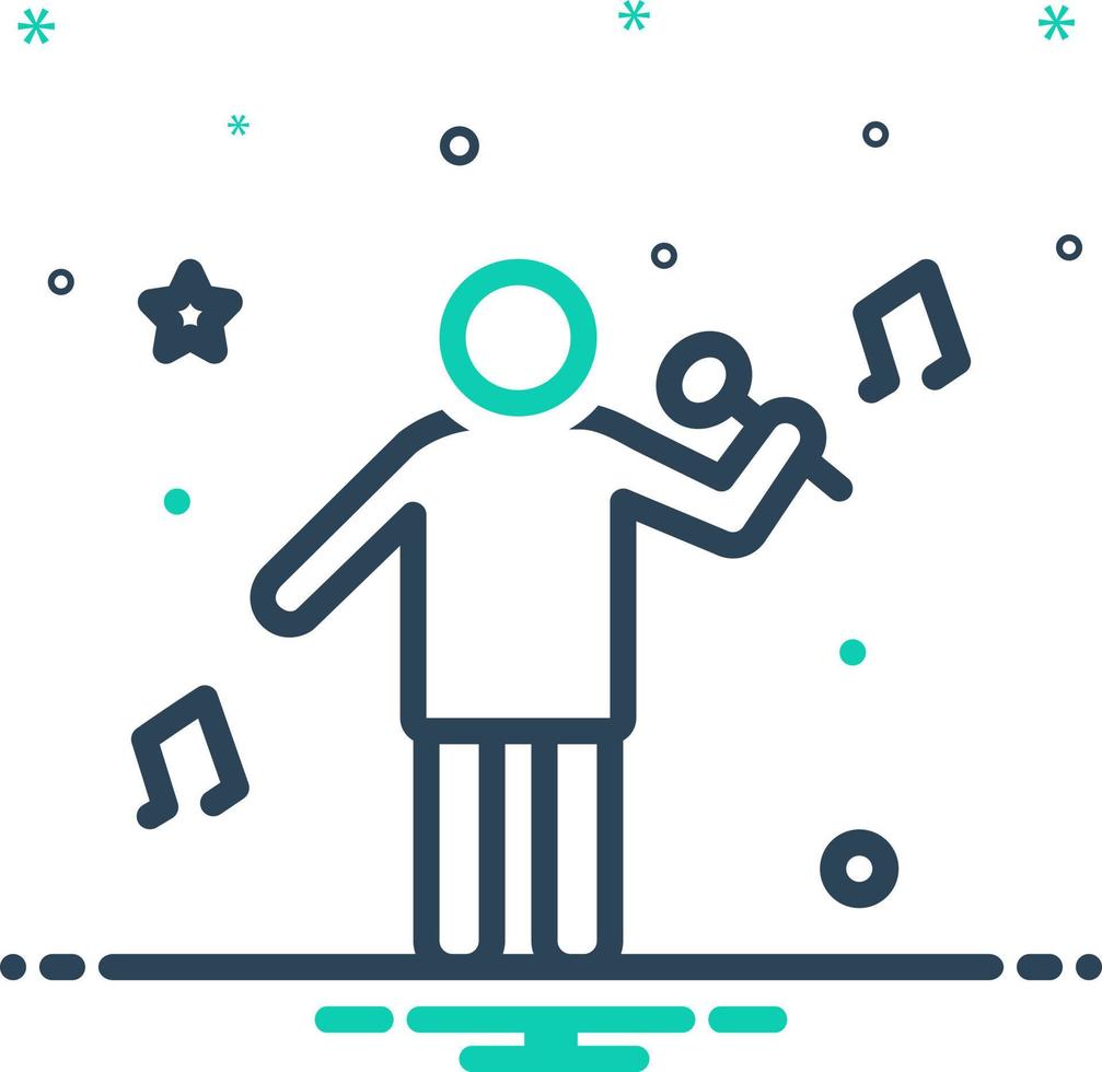 mix icon for sing vector
