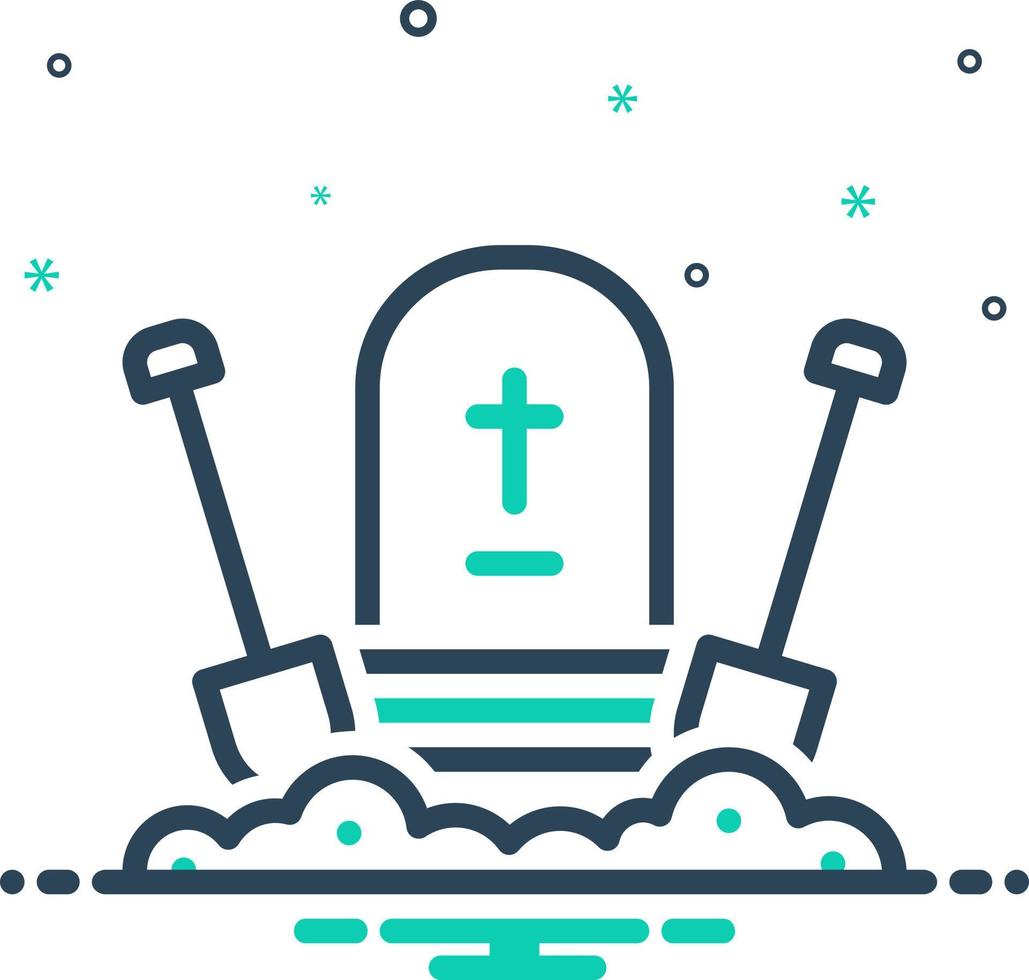 mix icon for bury vector