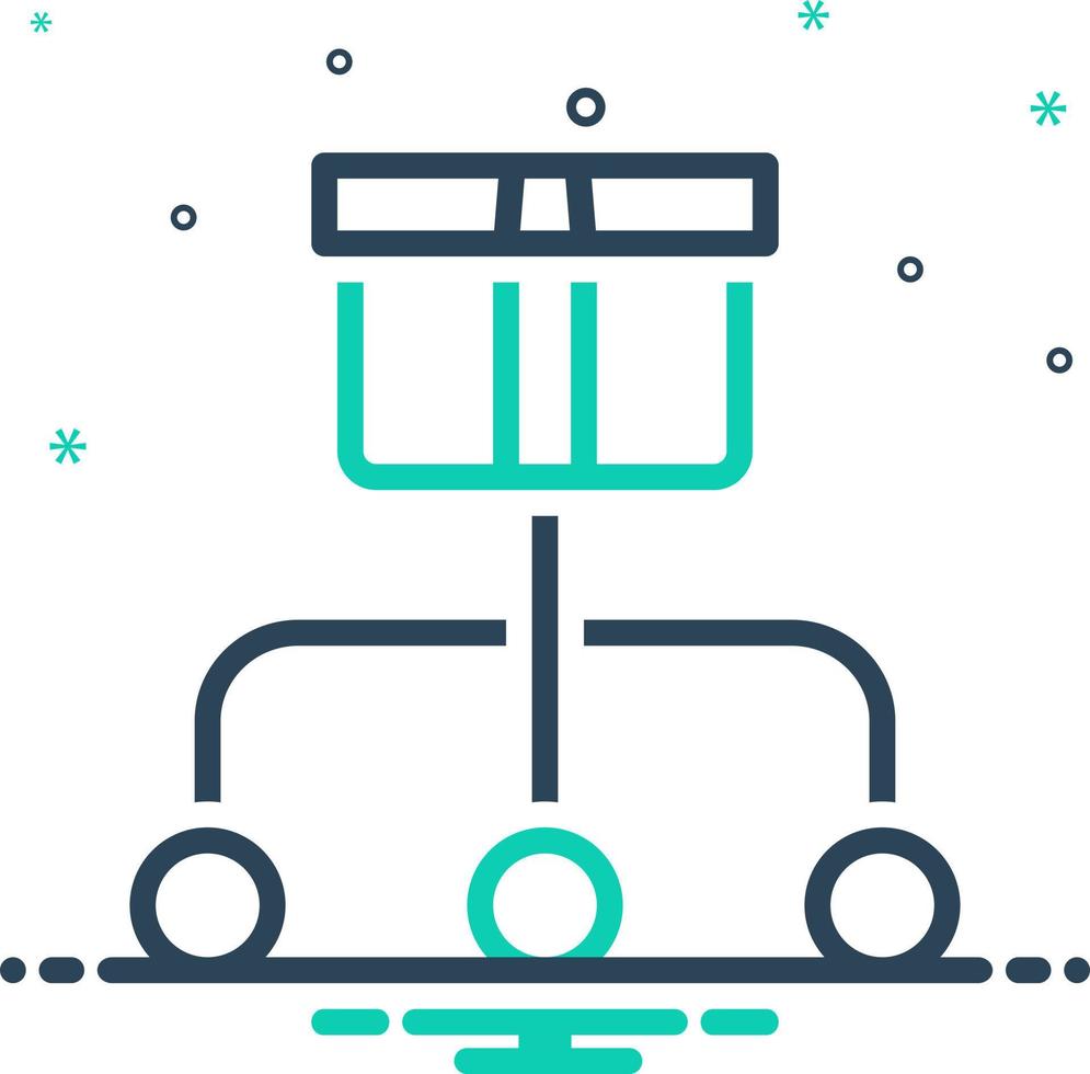 mix icon for divide vector