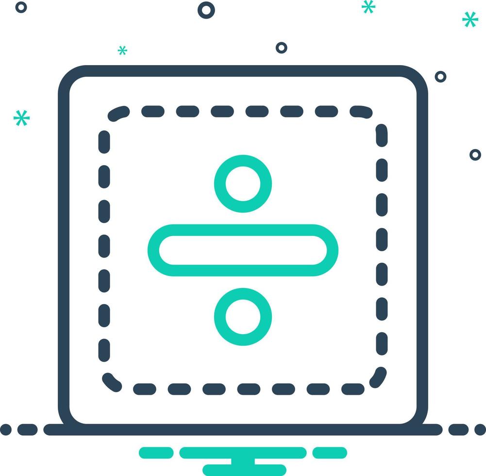 mix icon for divide vector