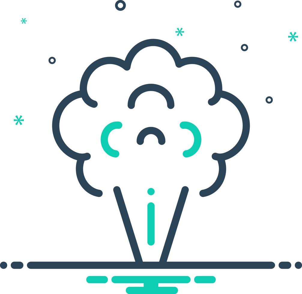 mix icon for smoke vector