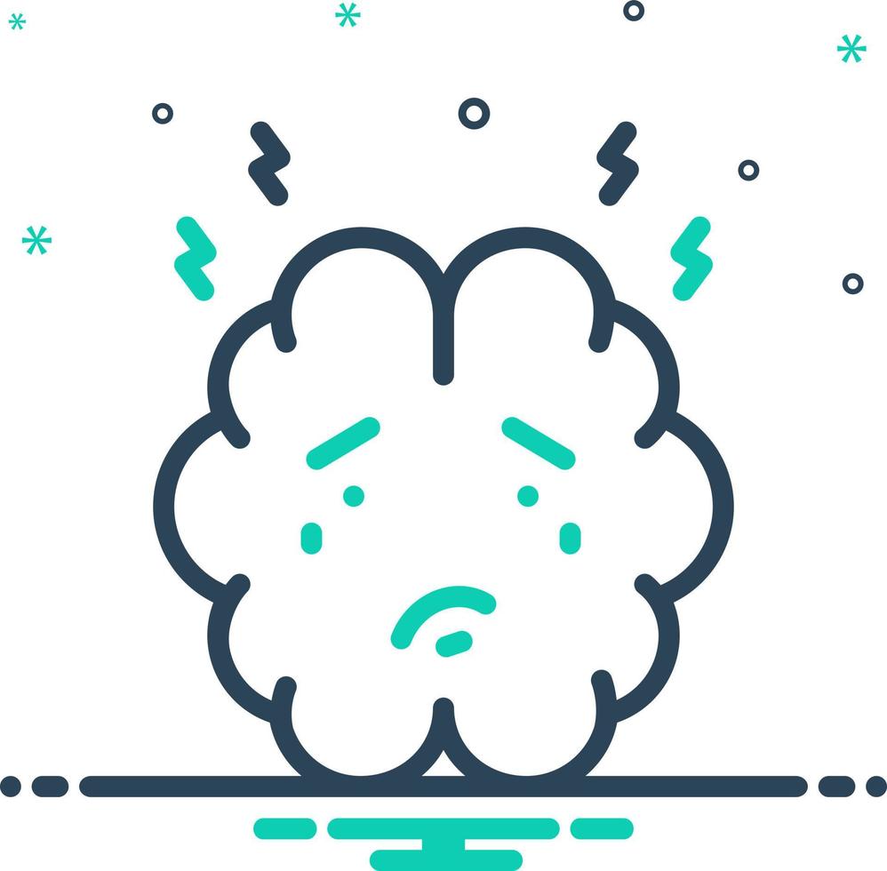 mix icon for anxiety vector