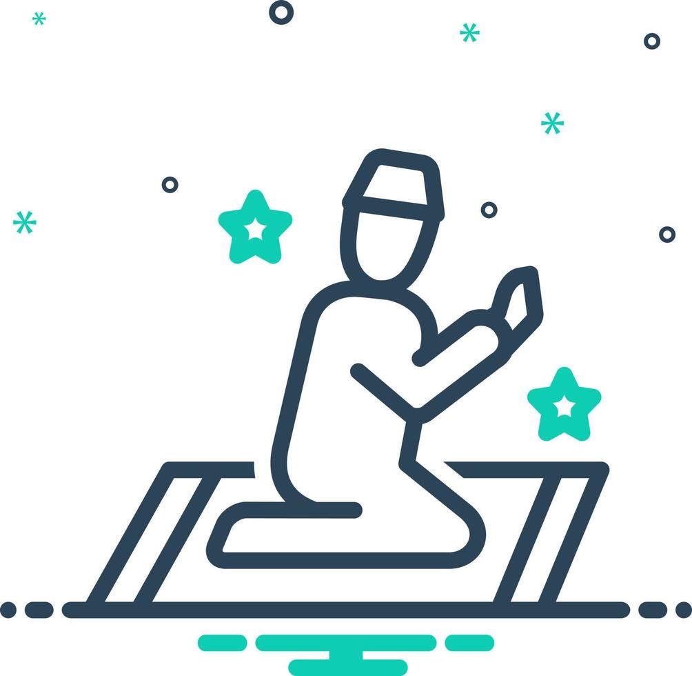 mix icon for prayer vector
