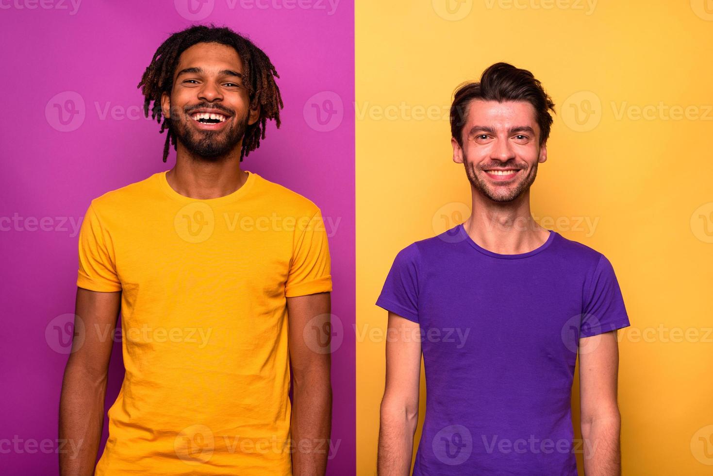 Happy friends as concept of integration and union photo