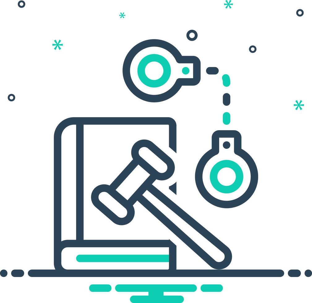 mix icon for criminal vector