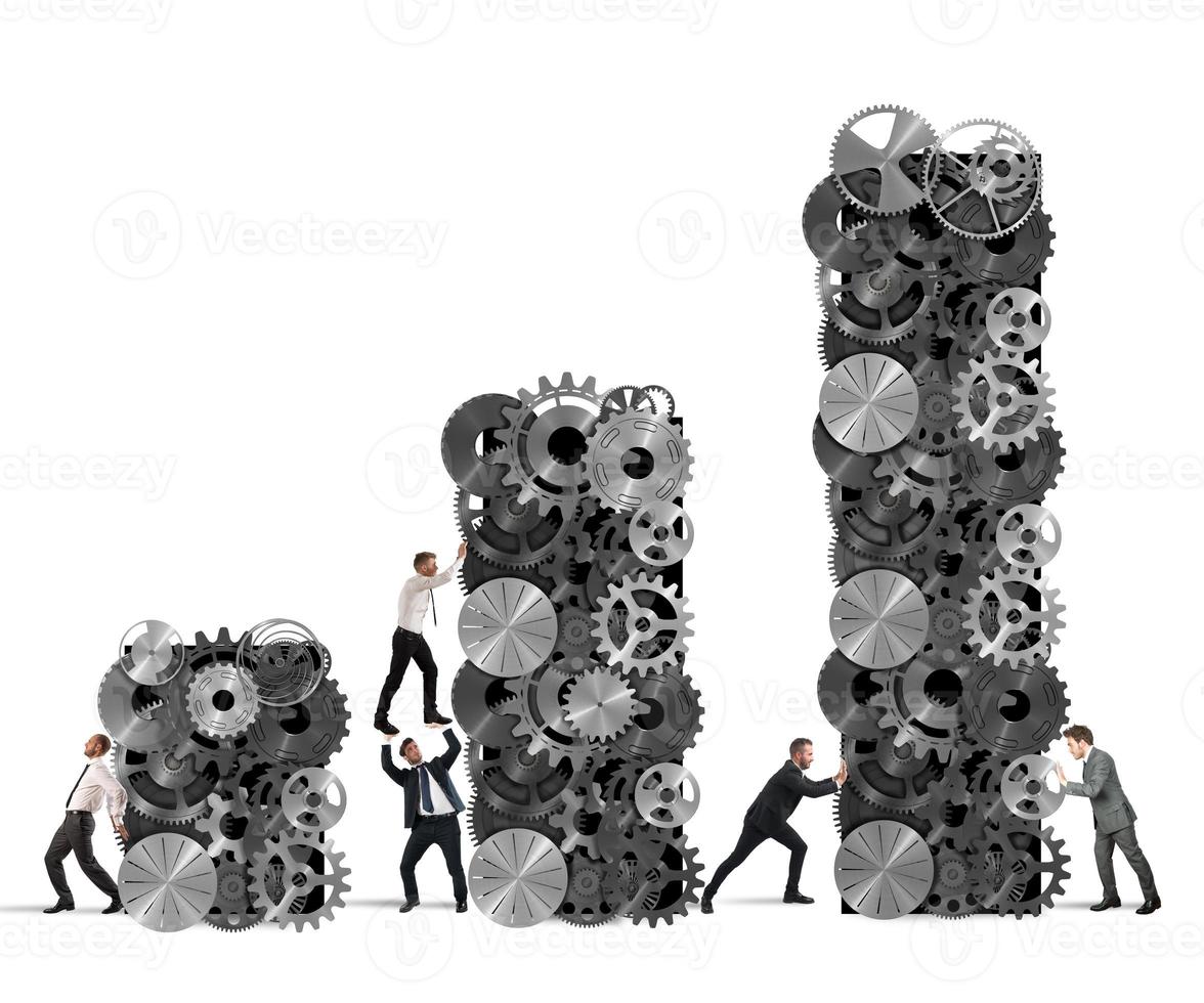 Teamwork builds corporate profit photo