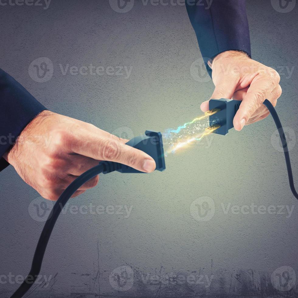 Plug connect 3d rendering photo