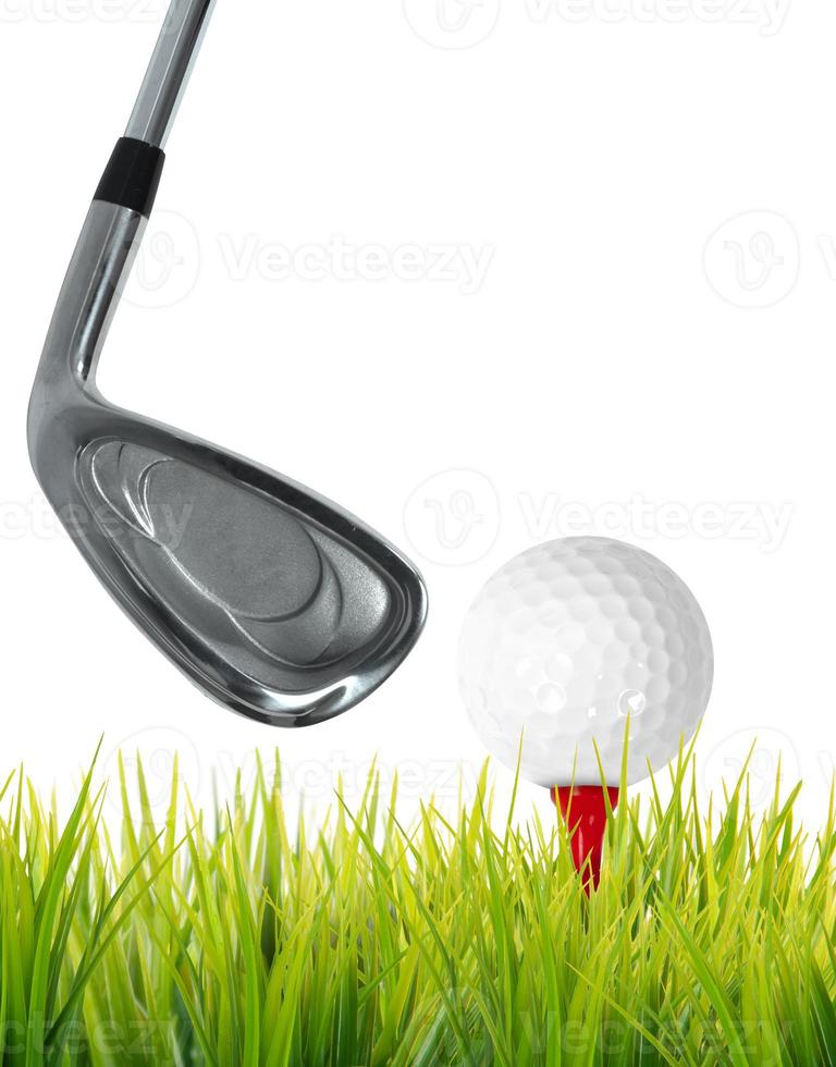 Isolated golf equipments photo