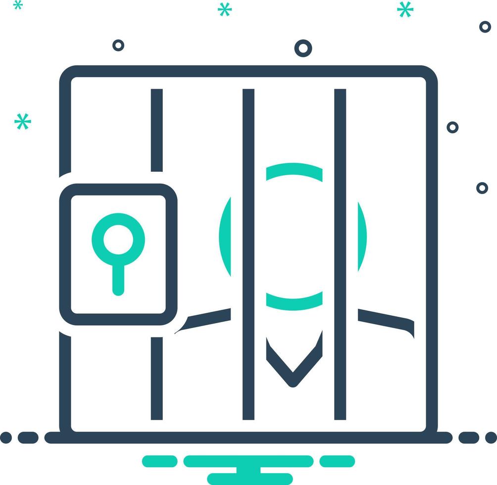 mix icon for prison vector