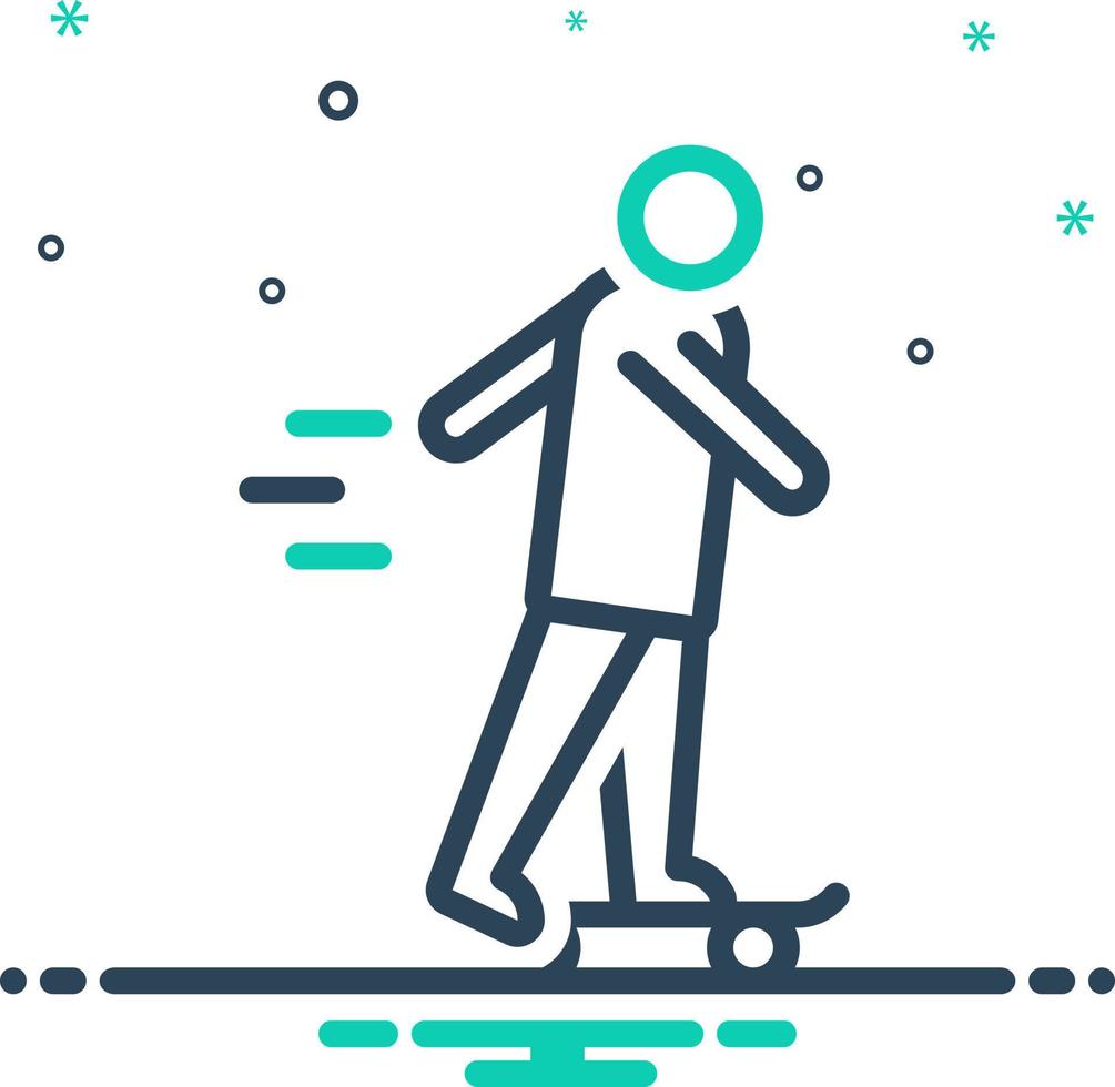 mezcla icono para Patinaje vector