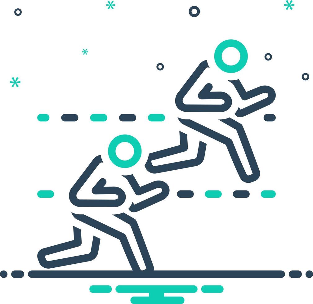 mix icon for compete vector