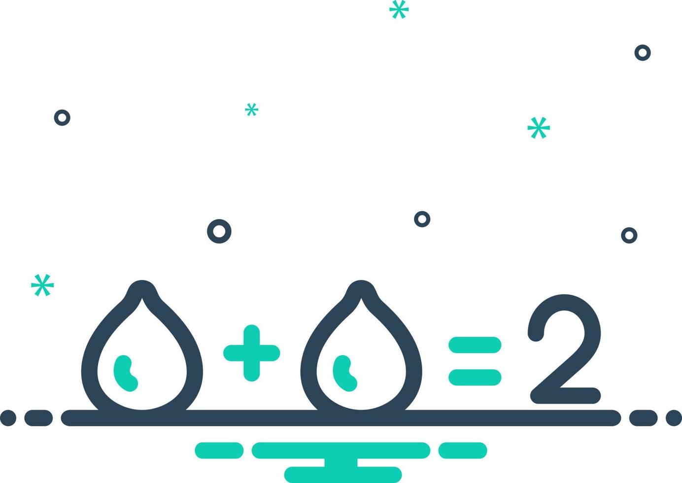 mix icon for sum vector