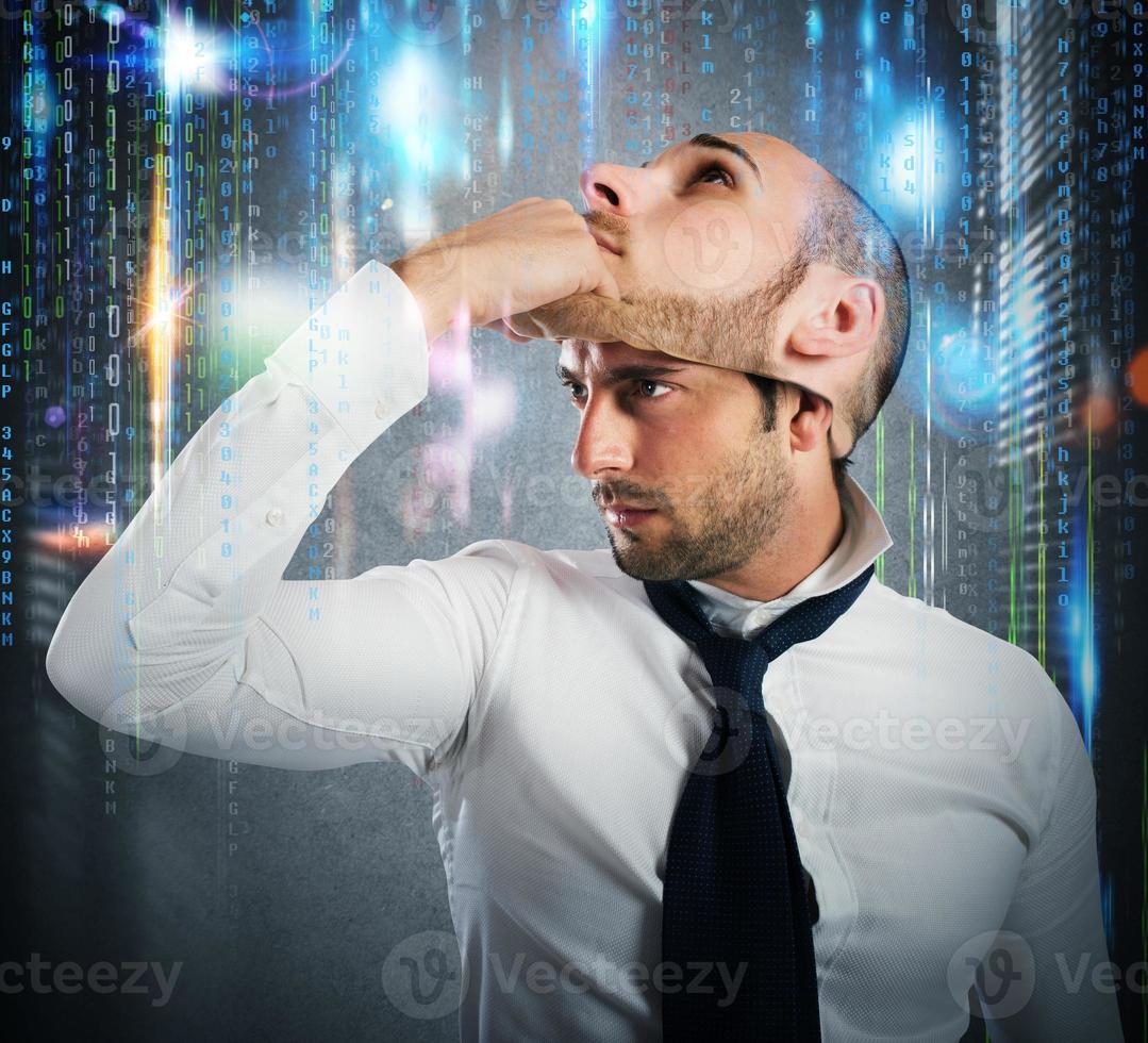 Hacker changes identity photo