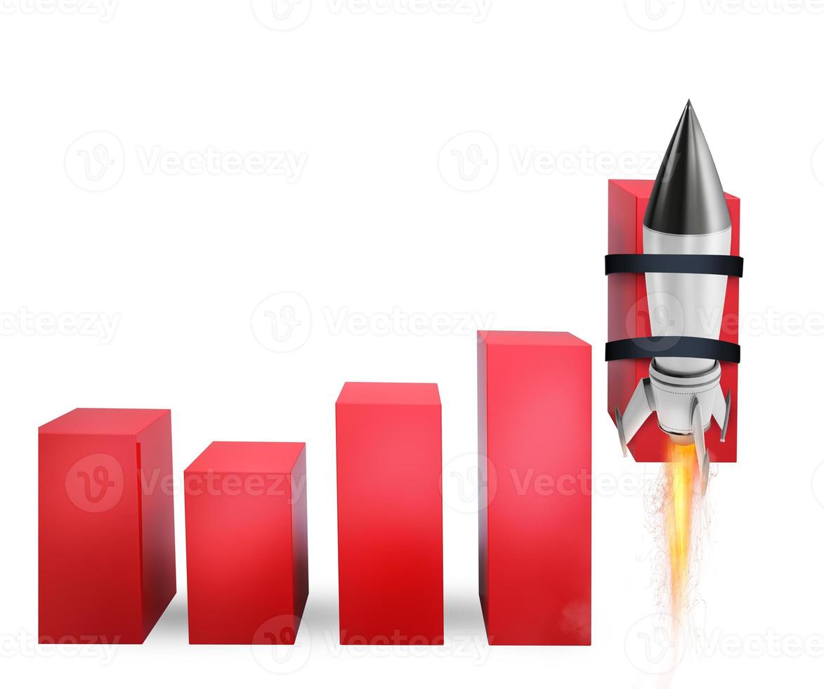Rocket helps to improve business statistic to grow up photo