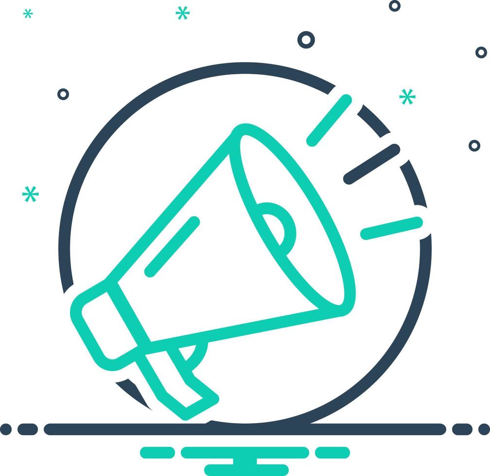 mix icon for shout vector