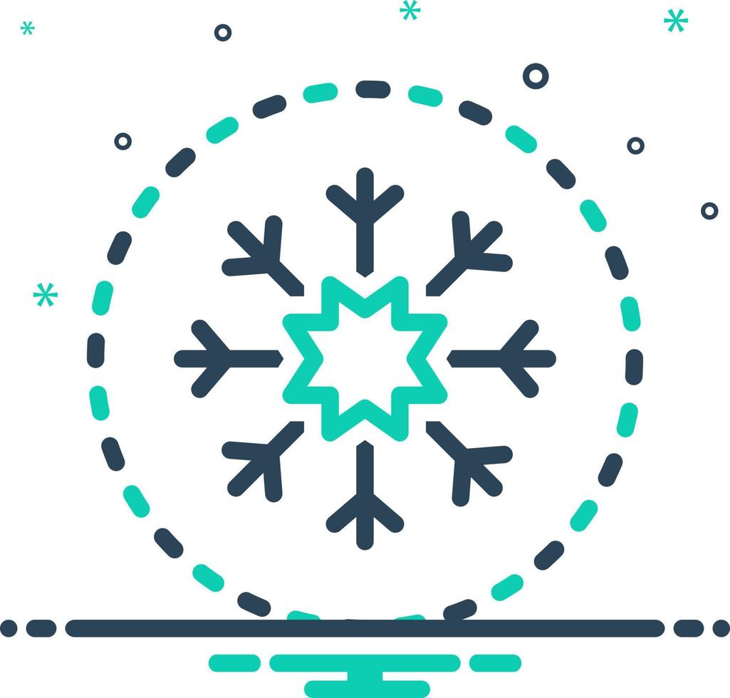 mix icon for snow vector