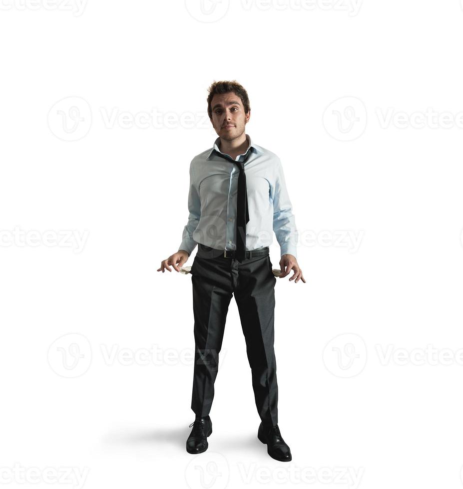 Businessman without money photo