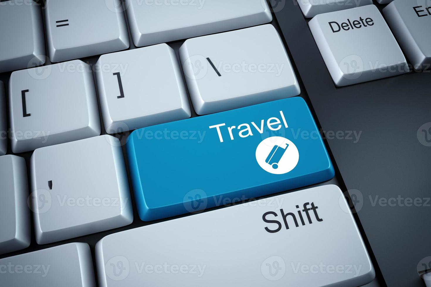 3D rendering of travel keyboard photo